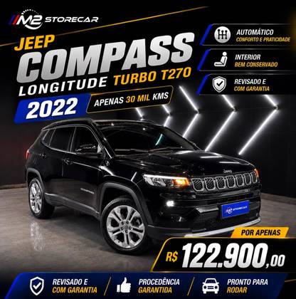 JEEP COMPASS 1.3 T270 TURBO FLEX LONGITUDE AT6 JEEP COMPASS 1.3 T270 TURBO FLEX LONGITUDE AT6